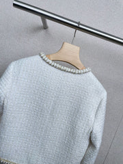 Tweed Crew Neck Jacket