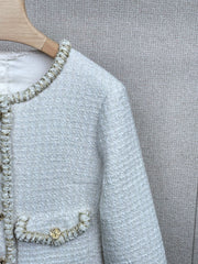 Tweed Crew Neck Jacket