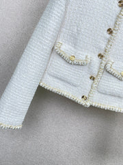 Tweed Crew Neck Jacket