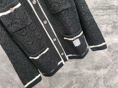 Lapel knitted cardigan