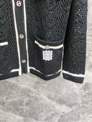 Lapel knitted cardigan