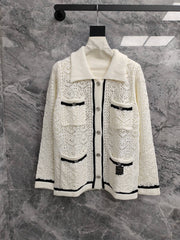 Lapel knitted cardigan