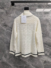Lapel knitted cardigan