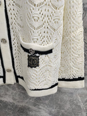 Lapel knitted cardigan