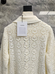 Lapel knitted cardigan