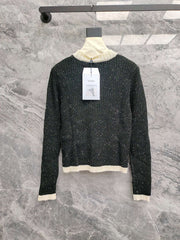 Knitted long-sleeved cardigan