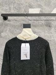 Knitted long-sleeved cardigan