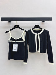 Two-Piece Cardigan and Suspender Set
