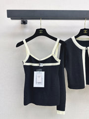 Two-Piece Cardigan and Suspender Set
