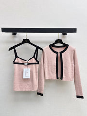 Two-Piece Cardigan and Suspender Set