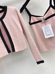 Two-Piece Cardigan and Suspender Set