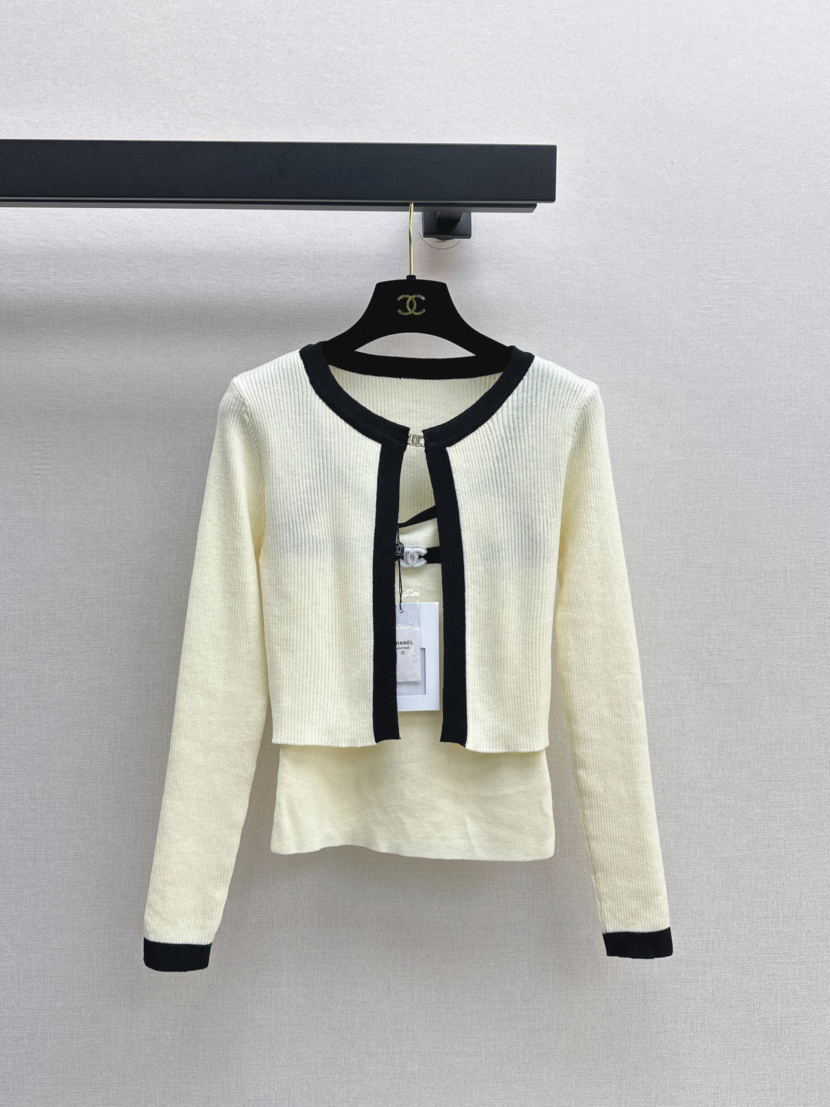 Two-Piece Cardigan and Suspender Set
