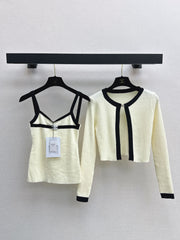 Two-Piece Cardigan and Suspender Set