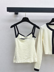 Two-Piece Cardigan and Suspender Set