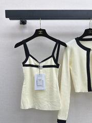 Two-Piece Cardigan and Suspender Set