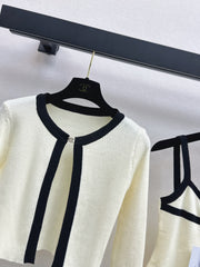 Two-Piece Cardigan and Suspender Set
