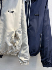 Hooded cardigan and straight-leg pants set