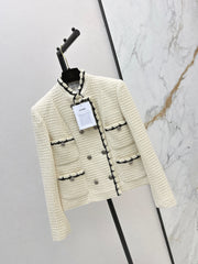 Braided Trim Stand-Collar Jacket