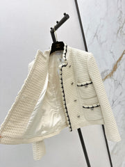 Braided Trim Stand-Collar Jacket