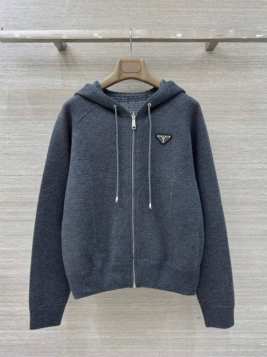Double-Faced Wool Hooded Jacket