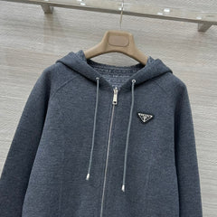 Double-Faced Wool Hooded Jacket