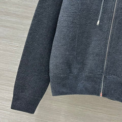 Double-Faced Wool Hooded Jacket