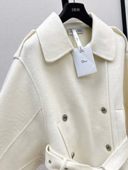 Double-breasted lapel short coat