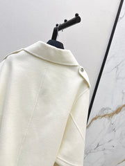 Double-breasted lapel short coat
