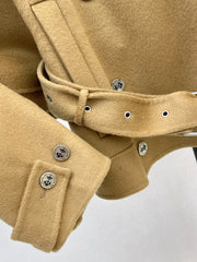 Double-breasted lapel short coat