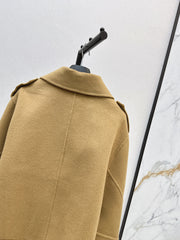 Double-breasted lapel short coat