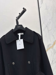 Double-breasted lapel short coat