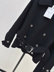 Double-breasted lapel short coat