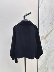 Double-breasted lapel short coat