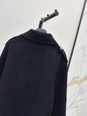 Double-breasted lapel short coat