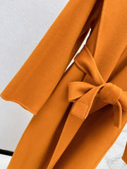 Double-breasted lapel short coat
