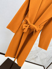 Double-breasted lapel short coat