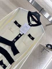 Knitted long-sleeved dress
