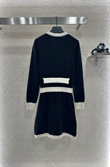 Knitted long-sleeved dress