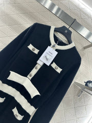 Knitted long-sleeved dress