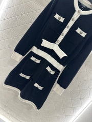Knitted long-sleeved dress