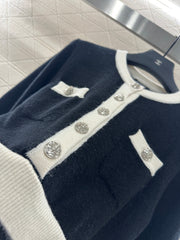 Knitted long-sleeved dress