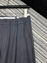Contrast-color waistband casual pants
