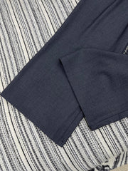Contrast-color waistband casual pants