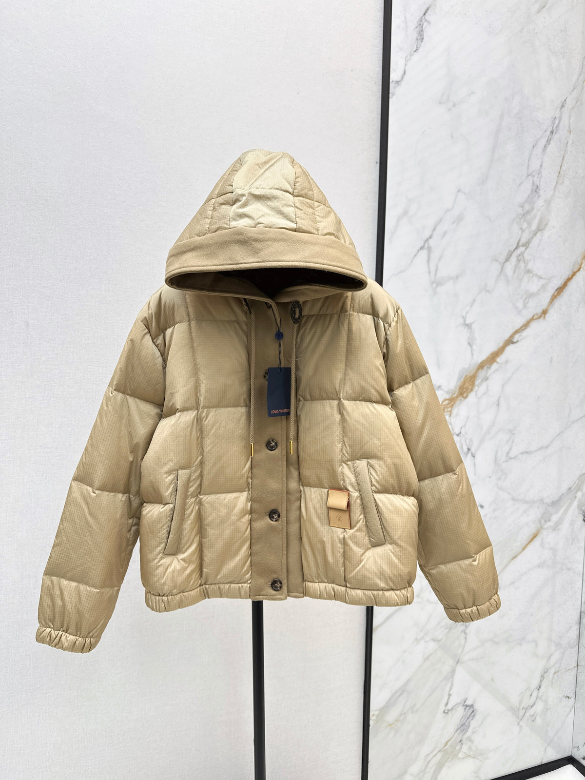 Hooded Drawstring Down Jacket
