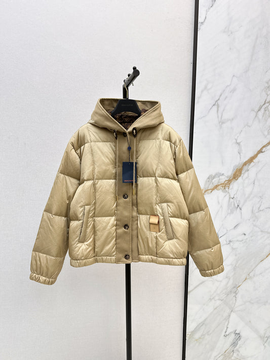Hooded Drawstring Down Jacket