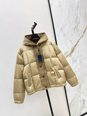 Hooded Drawstring Down Jacket
