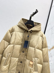 Hooded Drawstring Down Jacket
