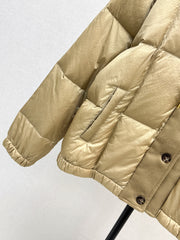 Hooded Drawstring Down Jacket