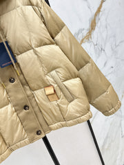 Hooded Drawstring Down Jacket