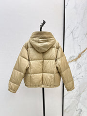 Hooded Drawstring Down Jacket